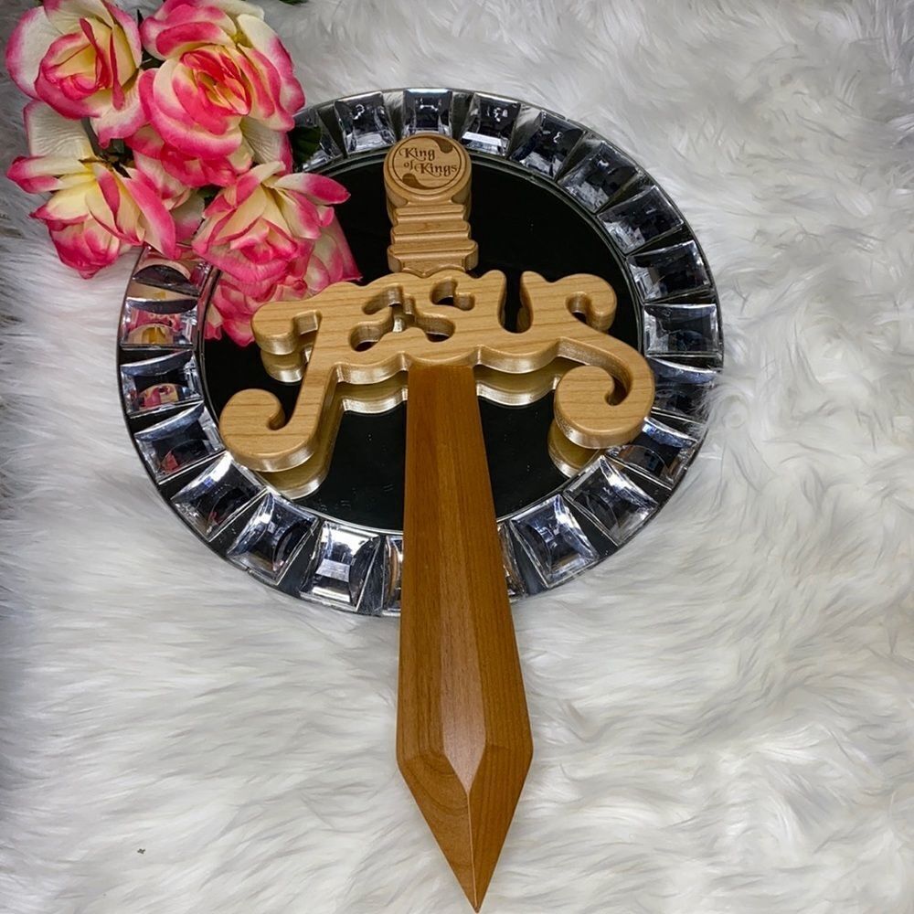 Jesus Wooden Sword Cross Handcrafted Wall Plaque